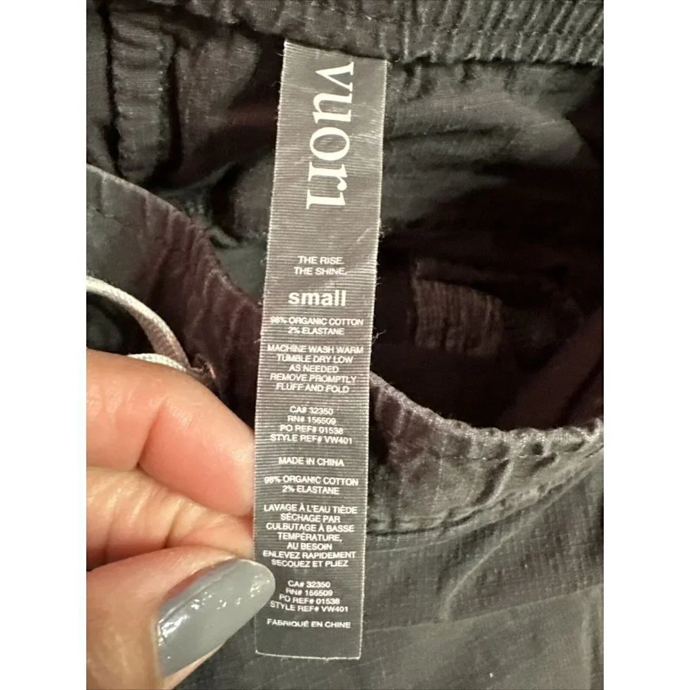 Vuori Pants Men size Small Climber Ripstop Drawstring straight Cargo Gray U11